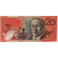 AUSTRALIA 2008 . TWENTY 20 DOLLAR BANKNOTE . STEVENS/HENRY . TRIPLE DIGITS SERIAL 888